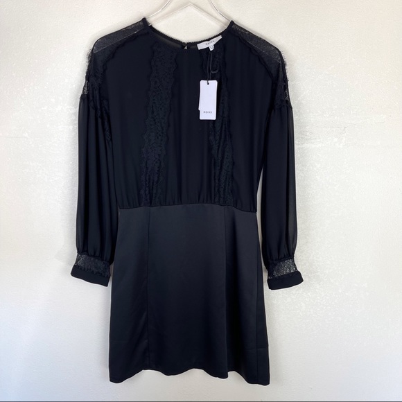 Reiss Dresses & Skirts - Reiss Black Long Sleeved Mini Dress NWT Size 6